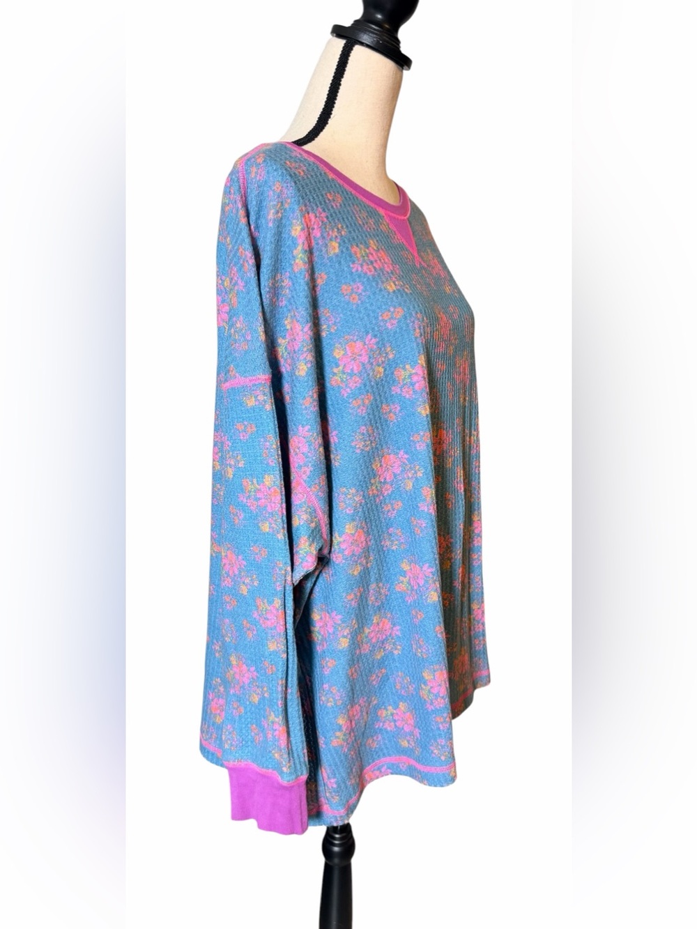 Natural Life Boho Waffle Knit Pajama Lounge Set - 3 Pieces, Floral Size XL - Picture 7 of 14